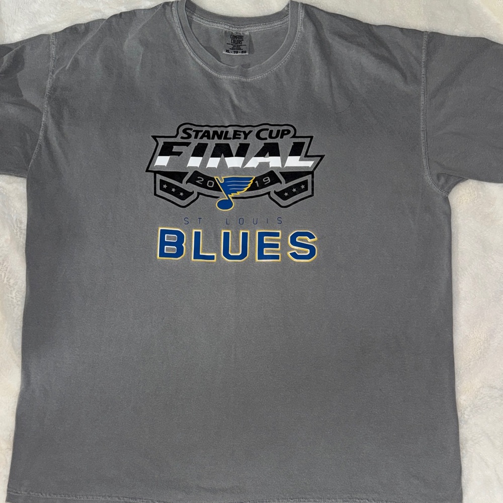 Comfort Colors Gray Stanley Cup Final Tee Blues 2019